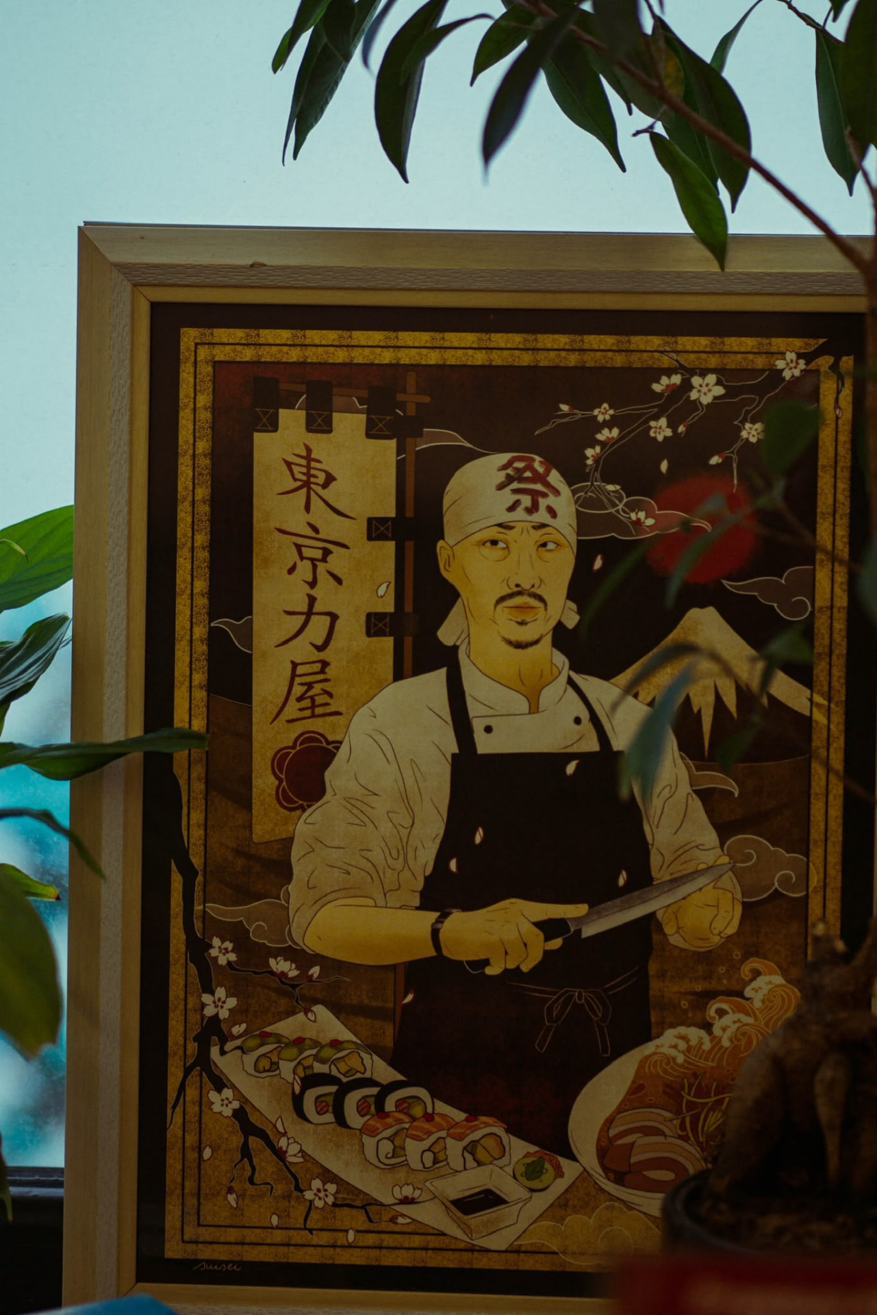Tablou cu bucătar japonez